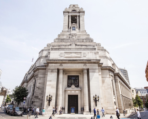 Entrance to Freemasons Hall, London