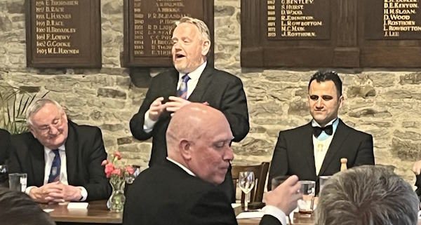 W Bro Dave McGurty addressing those present at the Festival of St John held at Whalley Golf Club
