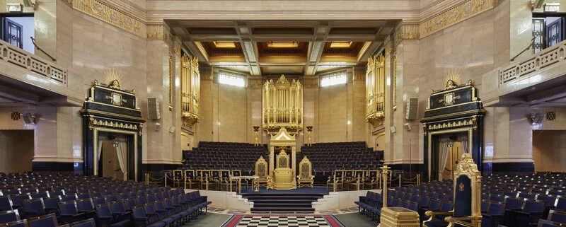 Inside Freemasons Hall, London